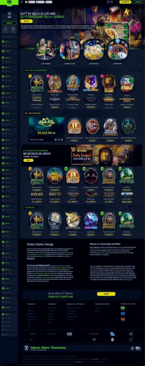 Неправда на страницах сайта мошенников 888 Casino