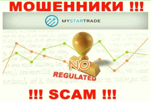 У My Star Trade на сервисе не найдено информации о регуляторе и лицензии компании, а значит их вообще нет