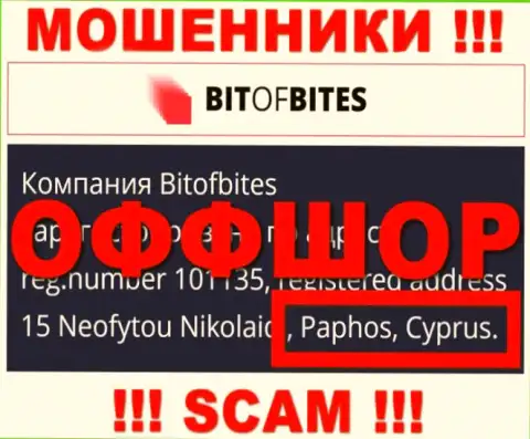 Bit Of Bites - это internet мошенники, их адрес регистрации на территории Кипр