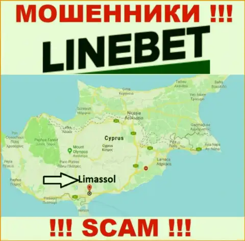 Прячутся интернет-мошенники ЛайнБет Ком в офшоре  - Cyprus, Limassol, будьте осторожны !!!