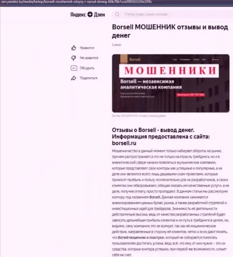 Borsell Ru - это ЖУЛИКИ !!! Главная цель деятельности которых Ваши финансовые вложения (обзор)