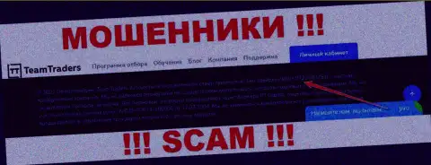Будьте крайне бдительны !!! Номер регистрации TeamTraders Ru - 9721090751 может оказаться ненастоящим