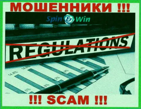 Будьте очень осторожны, у разводил SpinWin Bet нет регулируемого органа