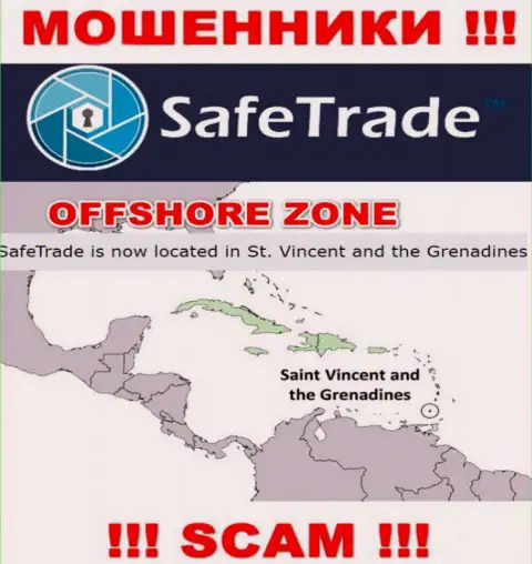 Контора Сейф Трейд присваивает денежные средства людей, расположившись в офшорной зоне - St. Vincent and the Grenadines