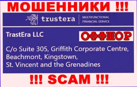 Suite 305, Griffith Corporate Centre, Beachmont, Kingstown, St. Vincent and the Grenadines - офшорный юридический адрес махинаторов Trustera, приведенный на их ресурсе, БУДЬТЕ ПРЕДЕЛЬНО ОСТОРОЖНЫ !