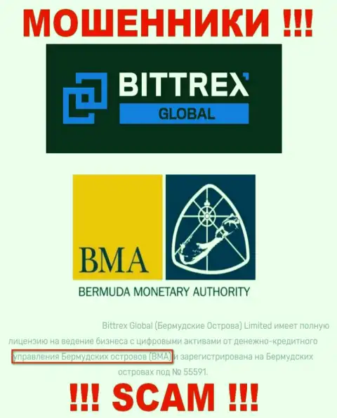 И компания БитТрекс Глобал и ее регулятор: Управление денежного обращения Бермудских островов (BMA), являются мошенниками