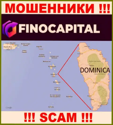 Юридическое место базирования FinoCapital Io на территории - Доминика