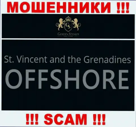 Офшорная регистрация Голден Стэнли на территории St. Vincent and the Grenadines, помогает обувать клиентов