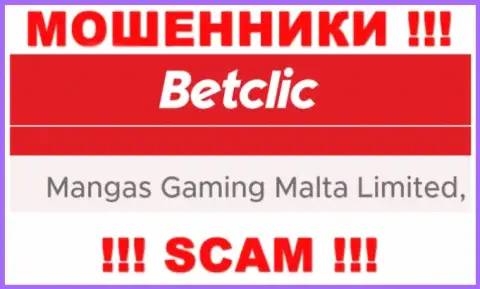 Сомнительная компания Bet Clic принадлежит такой же противозаконно действующей конторе Мангас Гейминг Мальта Лтд