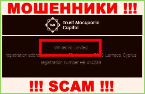 Номер регистрации, принадлежащий неправомерно действующей организации Trust M Capital: HE 414239