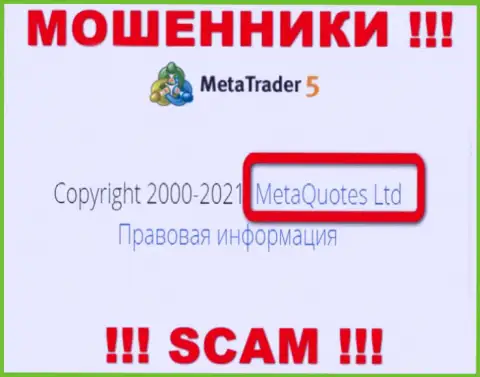 MetaQuotes Ltd - это организация, управляющая мошенниками MT 5