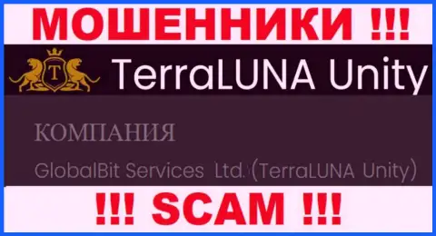 Мошенники TerraLunaUnity Com не прячут свое юридическое лицо - GlobalBit Services