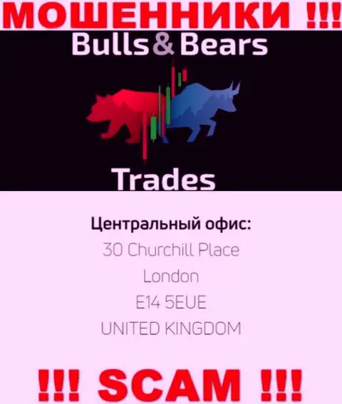 Не поведитесь на наличие информации об местоположении BullsBears Trades, у них на ресурсе эти данные ложные