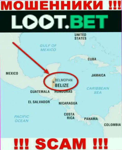 Рекомендуем избегать работы с мошенниками LootBet, Belize - их юридическое место регистрации