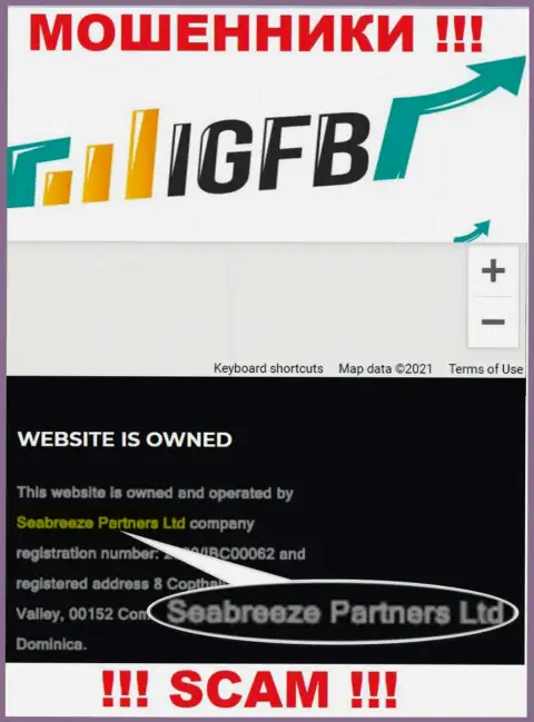 Seabreeze Partners Ltd владеющее компанией IGFB