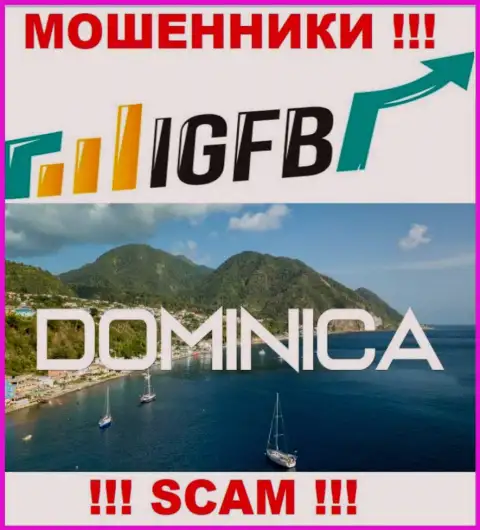 На интернет-ресурсе IGFB говорится, что они расположились в оффшоре на территории Содружество Доминики