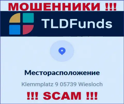 Информация о адресе TLD Funds, что предоставлена а их сайте - ложная
