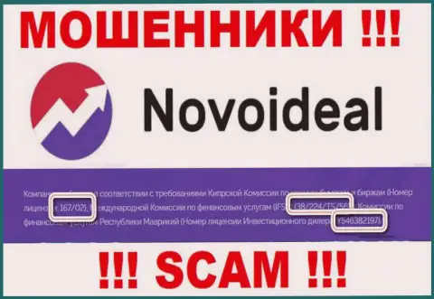 Не имейте дело с NovoIdeal, даже зная их лицензию, предложенную на сайте, вы не сможете спасти вклады