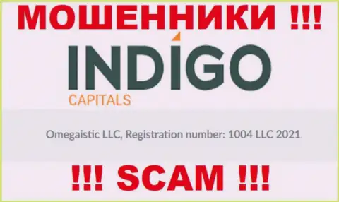 Рег. номер очередной незаконно действующей компании Indigo Capitals - 1004 LLC 2021