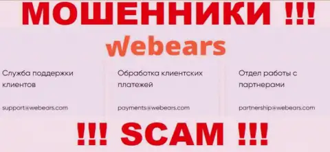 Не советуем общаться через электронный адрес с конторой Webears - это ОБМАНЩИКИ !!!