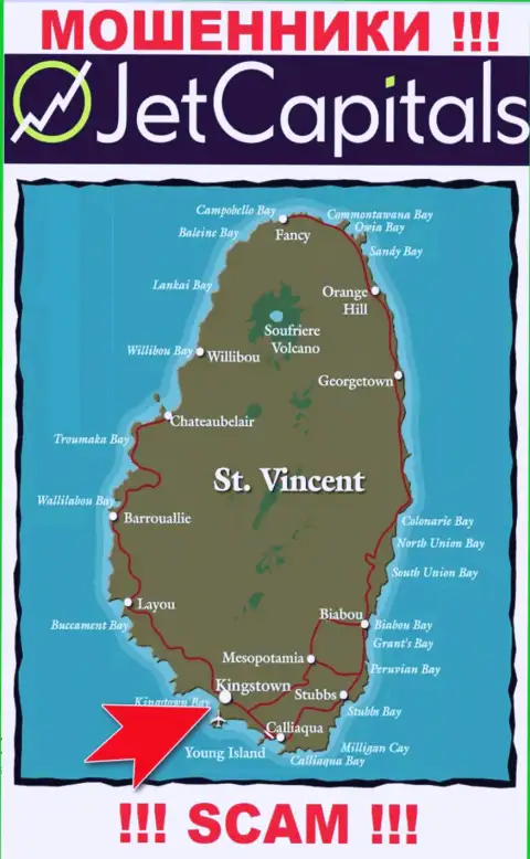 Kingstown, St Vincent and the Grenadines - именно здесь, в оффшорной зоне, базируются internet аферисты ДжетКапиталс