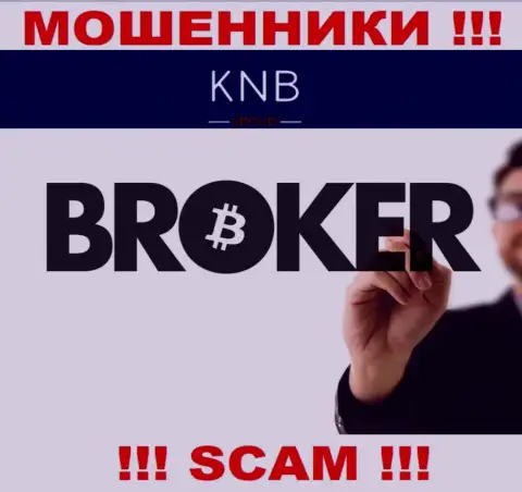 Брокер - в указанном направлении оказывают свои услуги мошенники KNB Group