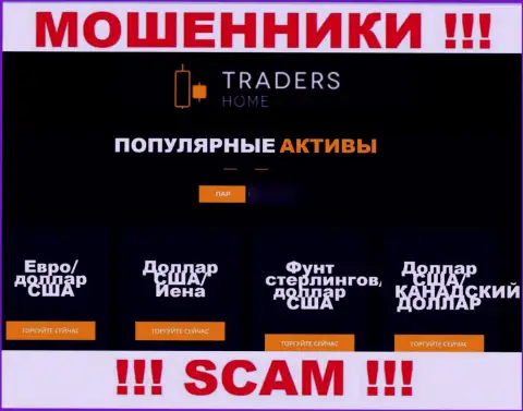 Будьте очень внимательны, род деятельности Traders Home, Forex - это надувательство !!!