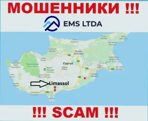 Мошенники EMSLTDA базируются на территории - Limassol, Cyprus