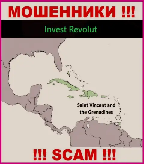 Invest-Revolut Com находятся на территории - St. Vincent and the Grenadines, остерегайтесь сотрудничества с ними