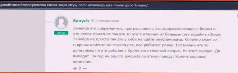 Объективный отзыв реально существующего биржевого трейдера дилингового центра Зинеера, позаимствованный с web-сайта Gorodfinansov Com