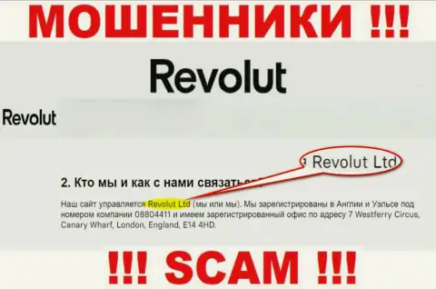 Revolut Ltd - это организация, владеющая интернет мошенниками Revolut