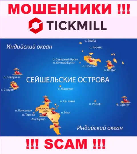 С компанией Tickmill довольно-таки рискованно иметь дела, место регистрации на территории Seychelles