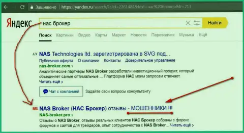 Первые две строки Yandex - NASBroker кидалы !!!